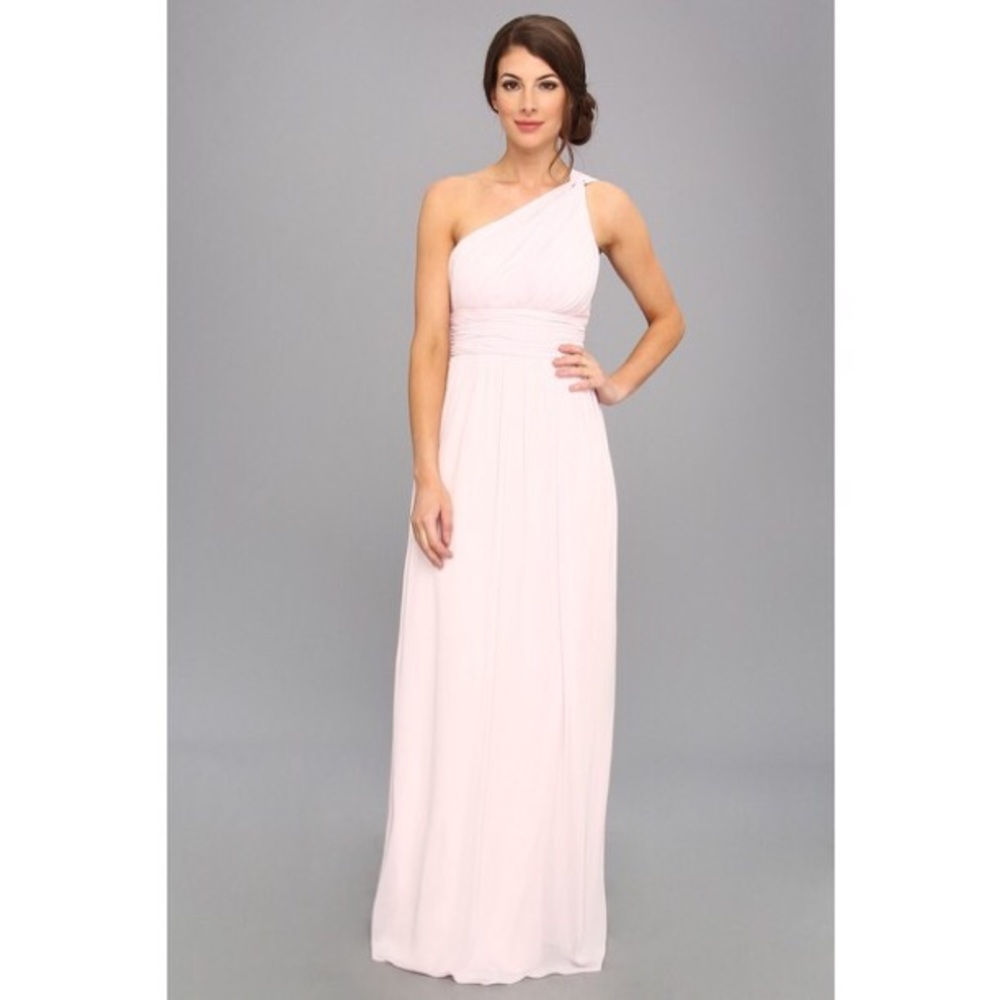 Donna Morgan ‘Rachel’ Blush Bridesmaid Dress